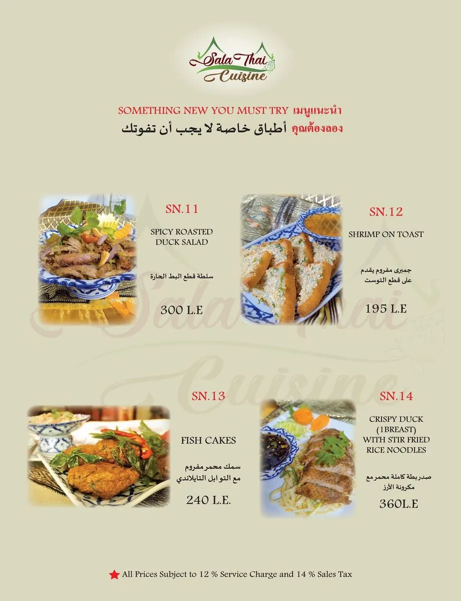 Sala Thai Cuisine Menu Page 17